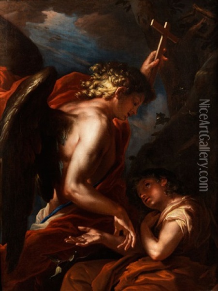 Tobias Und Der Engel Oil Painting - Daniel (Joseph D.) Seiter