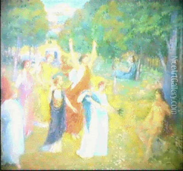 Hesiode Et Les Muses Oil Painting - Hippolyte Petitjean