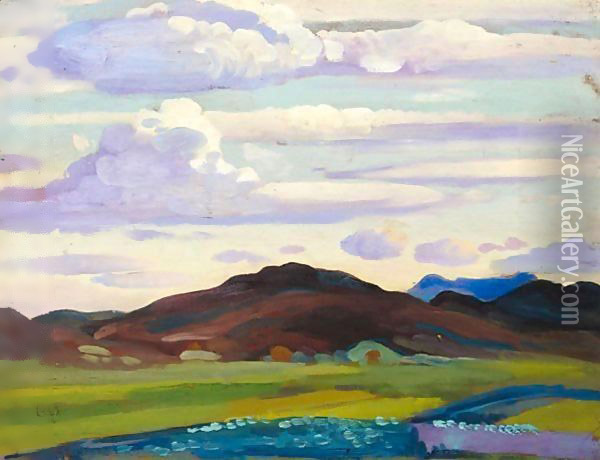 Landscape No. 3 Oil Painting - Derwent Lees