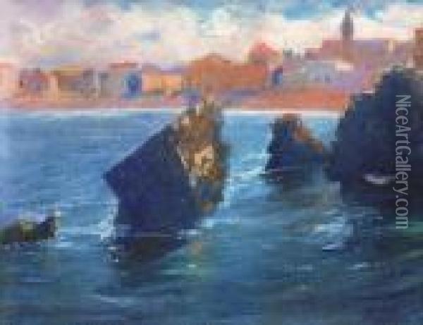 Wybrzeze Morskie Oil Painting - Adolf, Abraham Behrman