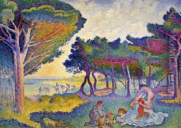 By the Mediterranean Oil Painting - Henri Edmond Cross