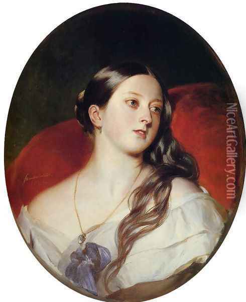 Queen Victoria I Oil Painting - Franz Xavier Winterhalter