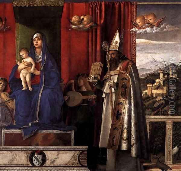 Barbarigo Altarpiece (detail) 2 Oil Painting - Giovanni Bellini
