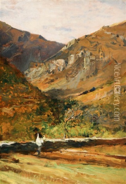 Summer, Montagne Brule Oil Painting - Lorenzo Delleani