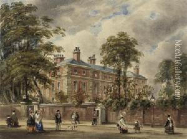 Marlborough House, St. James's, London Oil Painting - George James Rowe