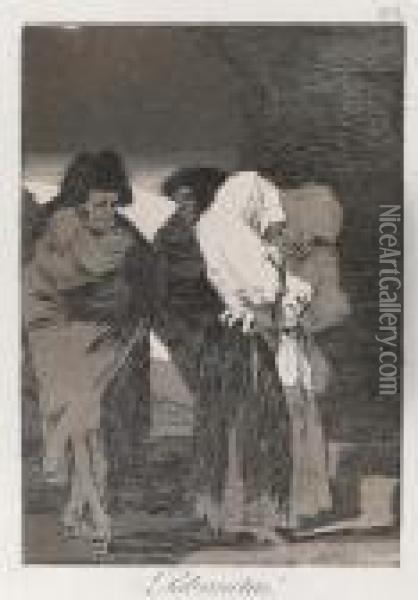 'pobrecitas!' And 'ruega Por Ella.' Oil Painting - Francisco De Goya y Lucientes