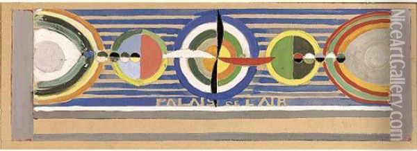 Etude D'helices Pour La Facade Du Palais De L'air 1936-1937 Oil Painting - Robert Delaunay