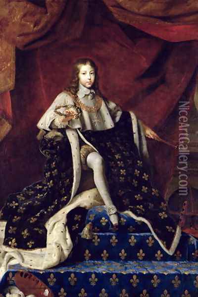 Portrait of Louis XIV 1638-1715 aged 10, 1648 Oil Painting - Henri Testelin