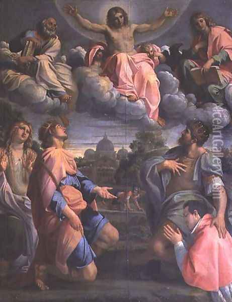 Christ in Glory with the Saints Oil Painting - Annibale Carracci