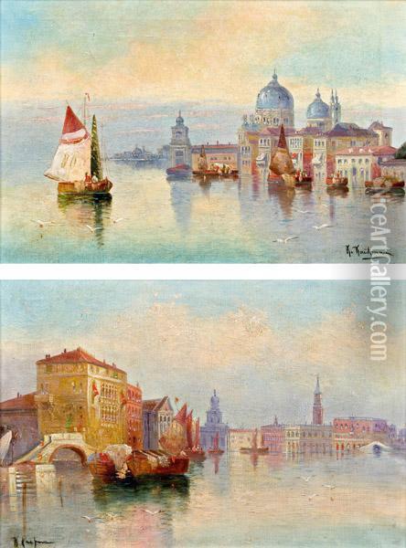 Ansichten Von Venedig (pendants) Oil Painting - Karl Kaufmann