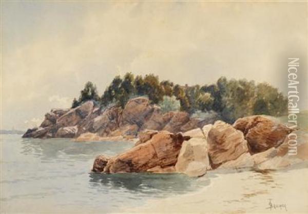 Calm Inlet Oil Painting - Alfred Thompson Bricher