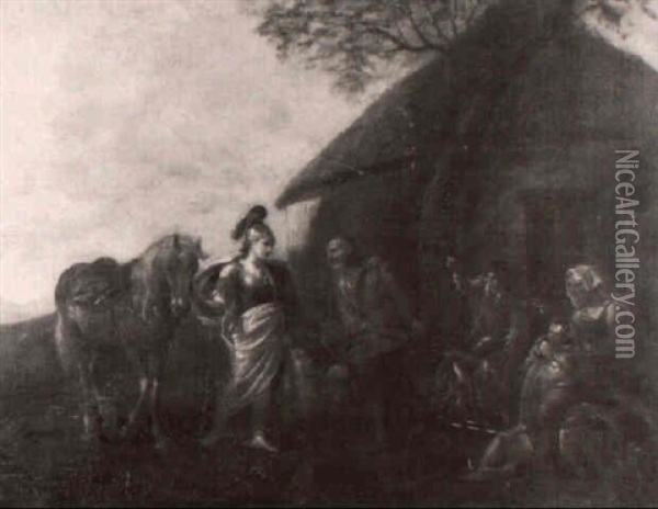 Ermina And The Shepherds Oil Painting - Pieter Jacobsz. van Laer