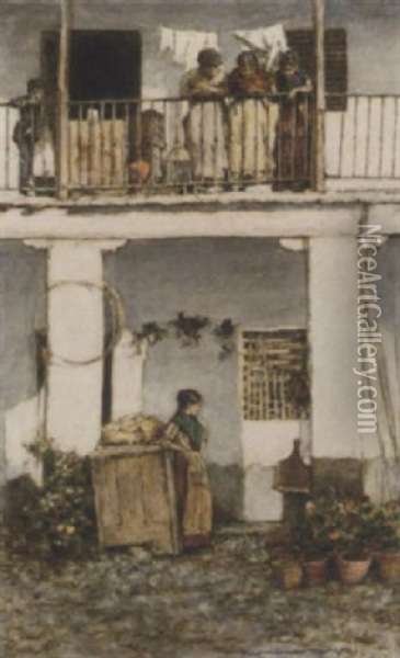 The Balcony Oil Painting - Mortimer Luddington Menpes