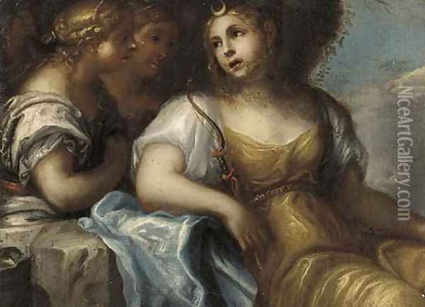 Diana and her nymphs Oil Painting - Pietro Liberi
