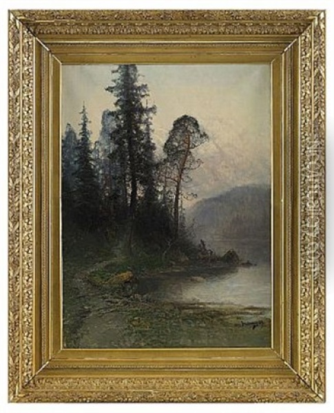 Skogsstigen Oil Painting - Johan Kindborg