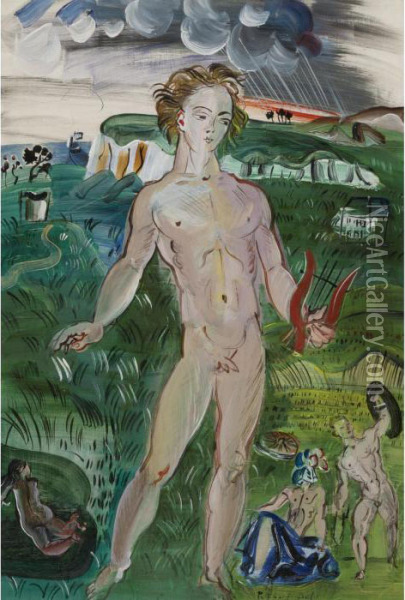 Apollon Oil Painting - Raoul Dufy