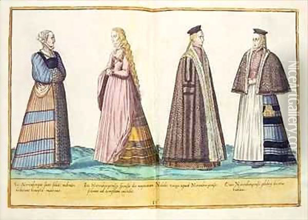 Sixteenth century costumes from 'Omnium Poene Gentium Imagines' 26 Oil Painting - Abraham de Bruyn