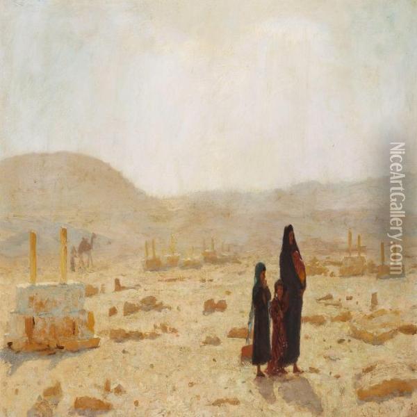 Ved Kaliffernes Grave Oil Painting - Laurits Regner Tuxen