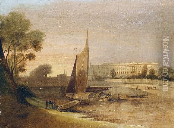 View Of A Palace Oil Painting - A. Hamilton Baynes