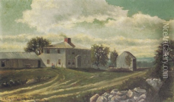 The Smith Homestead Oil Painting - Willard Leroy Metcalf