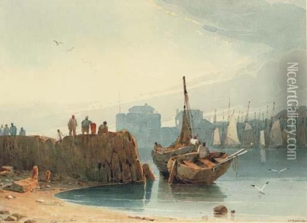 The Harbour, Le Havre Oil Painting - Richard Parkes Bonington