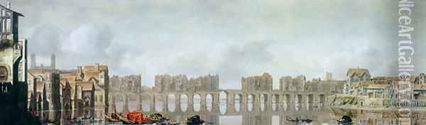 London Bridge Oil Painting - Claude De Jongh