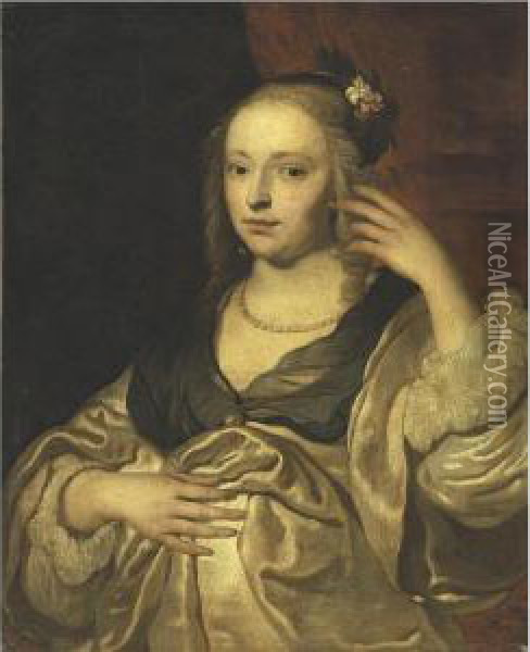 Portrait Of A Lady Oil Painting - Jacob Adriaensz Backer
