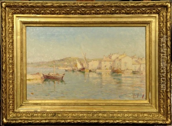 Pointe De Mer A Martigues Oil Painting - Henri Malfroy-Savigny