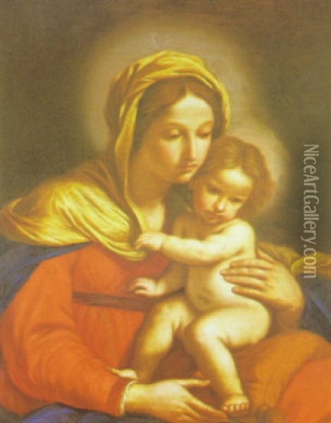 The Madonna And Child Oil Painting -  Guercino