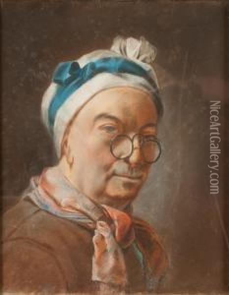 Autoportrait Dit Aux Besicles Oil Painting - Jean-Baptiste-Simeon Chardin