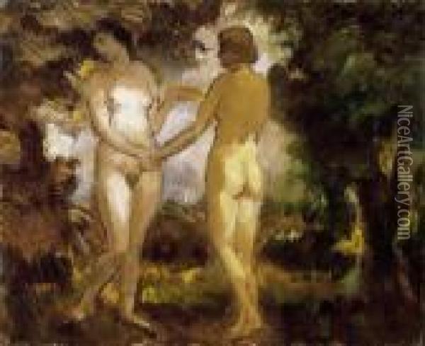 Female Nudes Oil Painting - Bela Ivanyi Grunwald