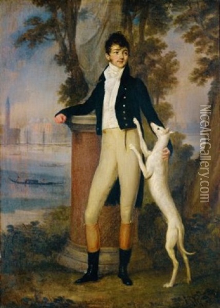 (i) Portrait Of Theodore Andeaud (1779 - 1854) (ii) Portrait Of His Spouse, Marie-antoinette Fortunee De Rumpler De Rohrbach (1787 - 1869) Oil Painting - Teodoro Matteini