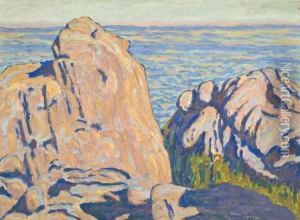 Bass Rocks Oil Painting - Allen Tucker