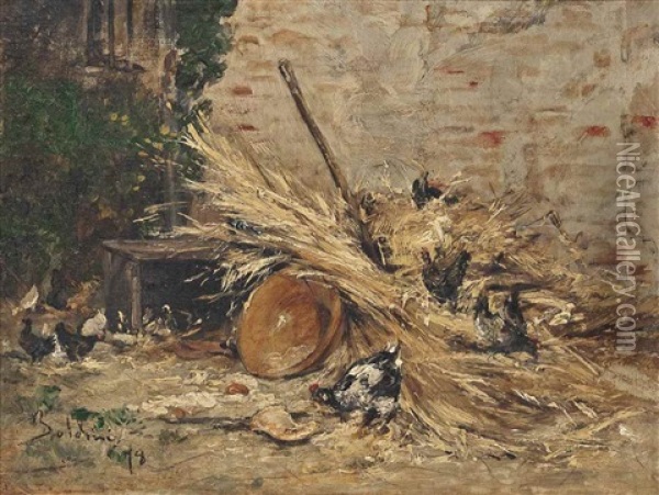Gallinelle Ruspanti Oil Painting - Giovanni Boldini