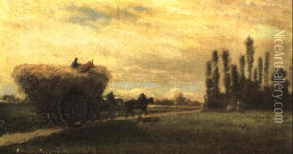 La Charrette De Foin Oil Painting - Camille Pissarro