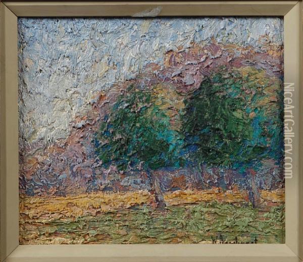 Apple Trees Oil Painting - Wynford Dewhurst