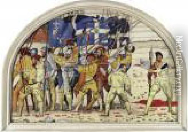 Ruckzug Von Marignano (1515) Oil Painting - Ferdinand Hodler