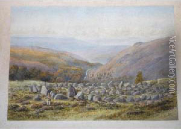Views Of Dartmoor Oil Painting - Nathaniel Neal Solly