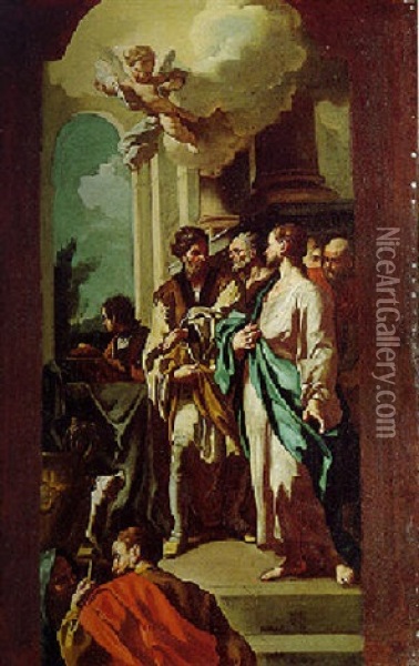 Christ In The House Of The Centurion Oil Painting - Jacopo Cestaro