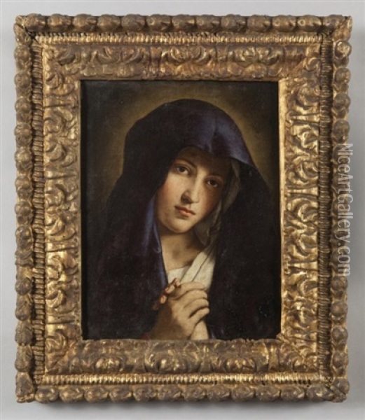 Madonnina Orante Oil Painting - Giovanni Battista Salvi (Il Sassoferrato)