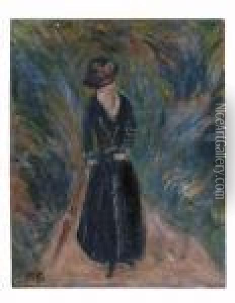 Woman With A Parasol Oil Painting - William Glackens