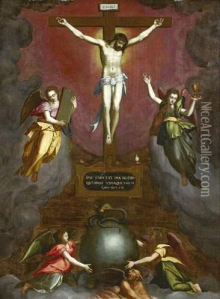 Allegorie De L'ancien Et Du Nouveau Testament Oil Painting - Otto van Veen