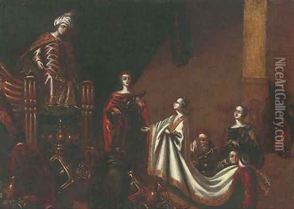 The family of Darius before Alexander Oil Painting - Jakob Willemsz. De Wet