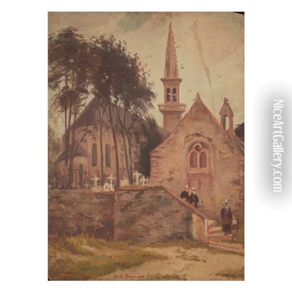 Eglise De Loctudy Oil Painting - Emile Bernard