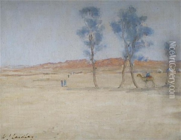 Desert Scene With Arabs And Camels By An Encampment Oil Painting - William James Laidlay