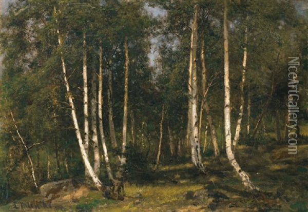 Im Birkenwald Oil Painting - Ludwig Munthe