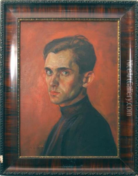 Autoportret Oil Painting - Otto Barth