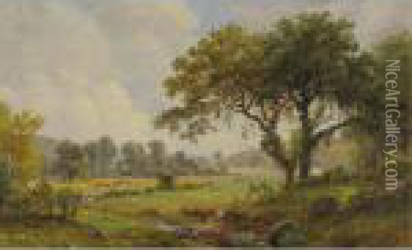 Haying Time Oil Painting - Jasper Francis Cropsey