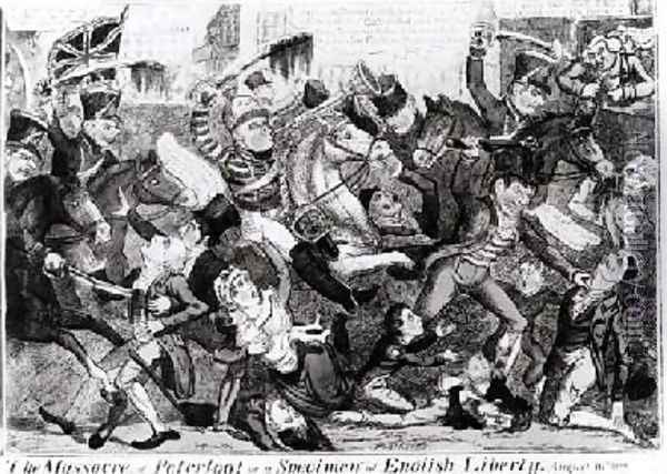 The Massacre of Peterloo or a Specimen of English Liberty Oil Painting - J.L. Marks