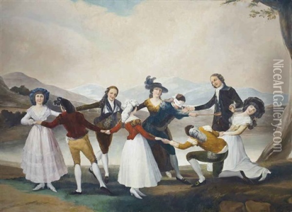 Blind Man's Bluff Oil Painting - Francisco Goya